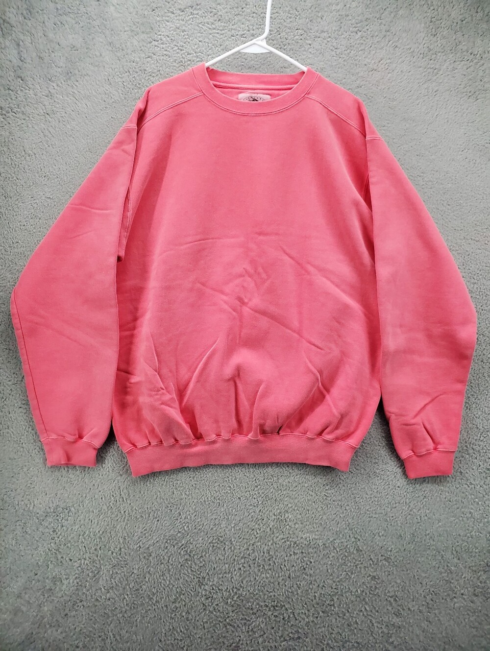 Vintage Authentic Pigment Sweatshirt Size Large Pink Red Crewneck Blank